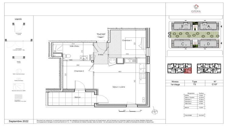 Ma-Cabane - Vente Appartement Trélazé, 54 m²