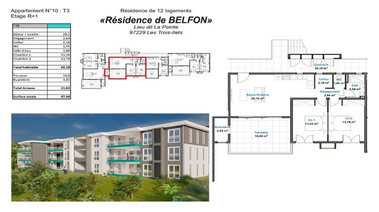 Ma-Cabane - Vente Appartement TROIS-ILETS, 65 m²