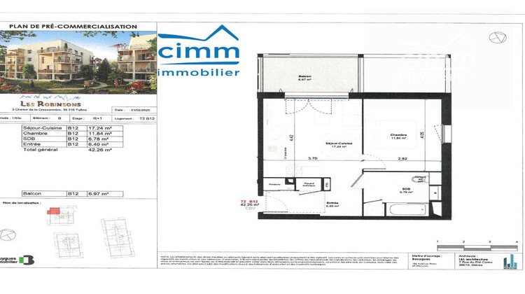Ma-Cabane - Vente Appartement Tullins, 42 m²