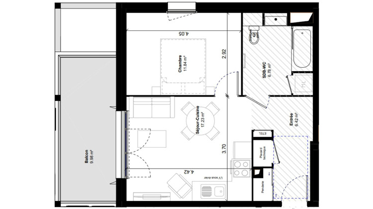 Ma-Cabane - Vente Appartement Tullins, 42 m²