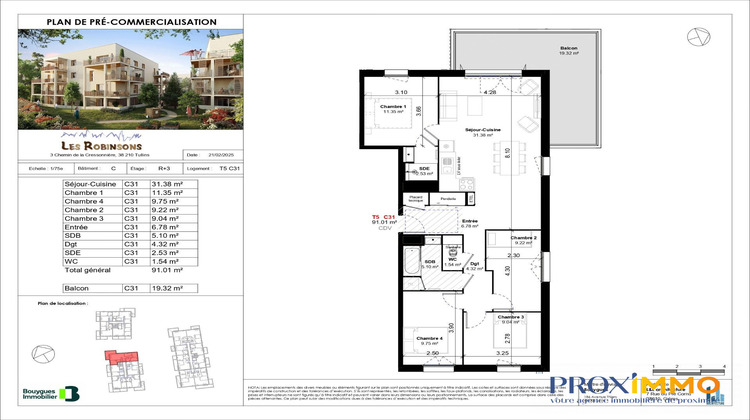 Ma-Cabane - Vente Appartement Tullins, 91 m²