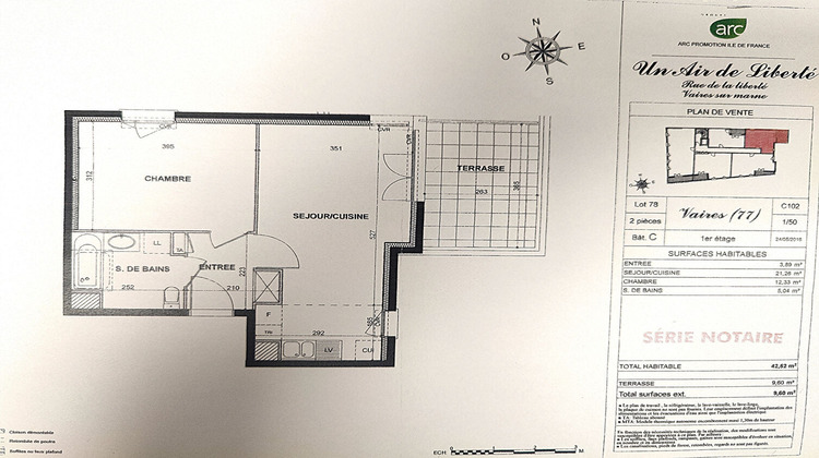 Ma-Cabane - Vente Appartement VAIRES-SUR-MARNE, 42 m²