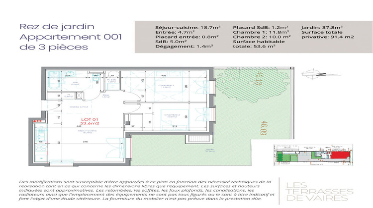 Ma-Cabane - Vente Appartement VAIRES-SUR-MARNE, 53 m²