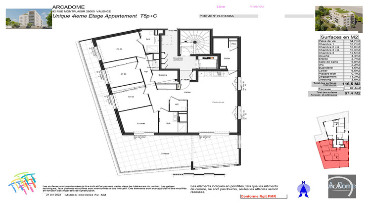 Ma-Cabane - Vente Appartement VALENCE, 116 m²