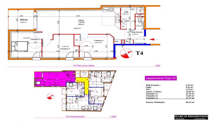 Ma-Cabane - Vente Appartement VALENCE, 86 m²