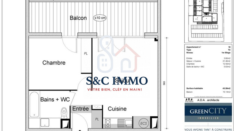 Ma-Cabane - Vente Appartement Valras-Plage (), 43 m²