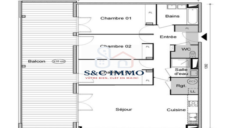 Ma-Cabane - Vente Appartement Valras-Plage (), 87 m²