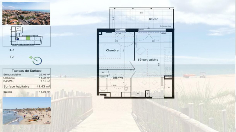 Ma-Cabane - Vente Appartement VALRAS PLAGE, 41 m²