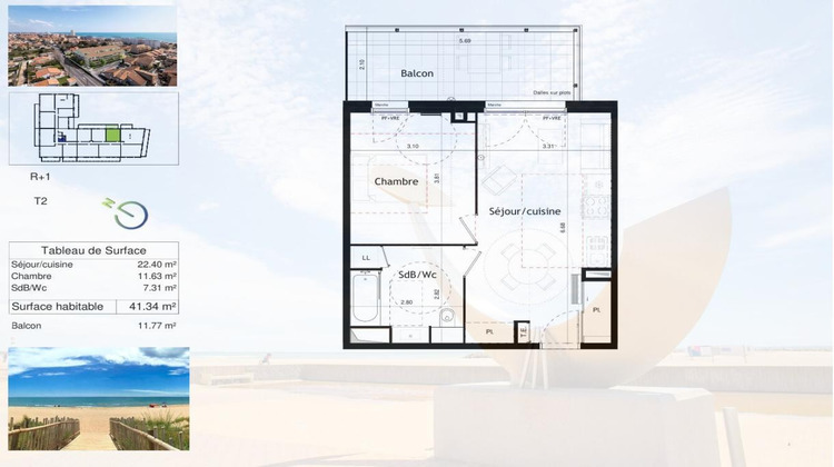 Ma-Cabane - Vente Appartement VALRAS PLAGE, 41 m²