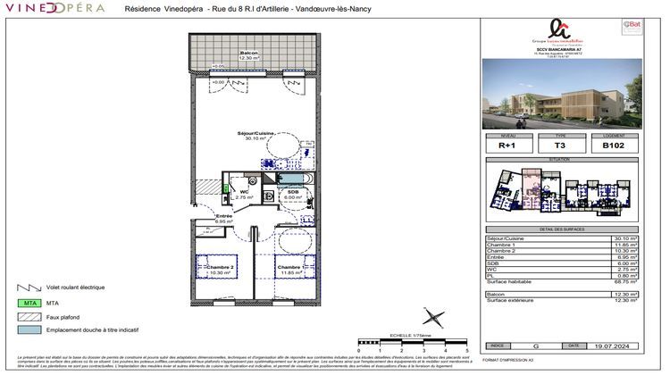 Ma-Cabane - Vente Appartement VANDOEUVRE-LES-NANCY, 68 m²