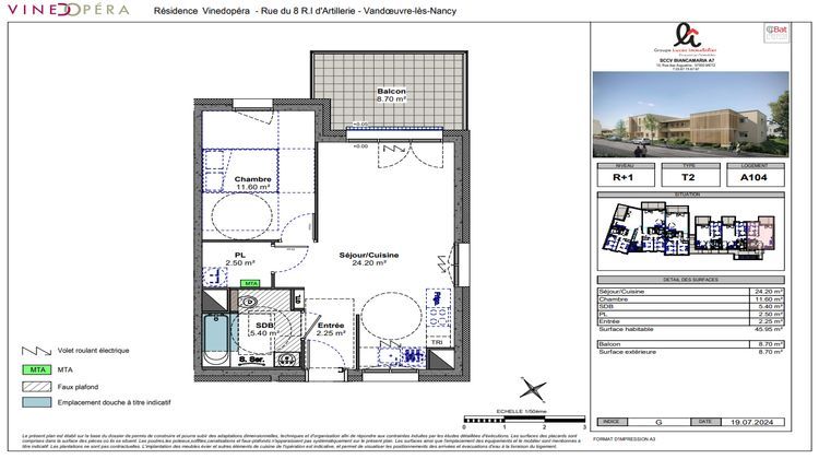 Ma-Cabane - Vente Appartement VANDOEUVRE-LES-NANCY, 45 m²