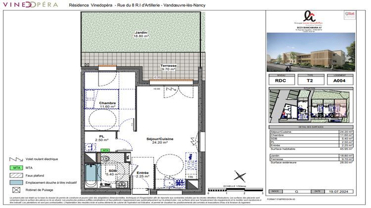 Ma-Cabane - Vente Appartement VANDOEUVRE-LES-NANCY, 45 m²