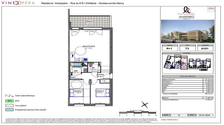 Ma-Cabane - Vente Appartement VANDOEUVRE-LES-NANCY, 69 m²