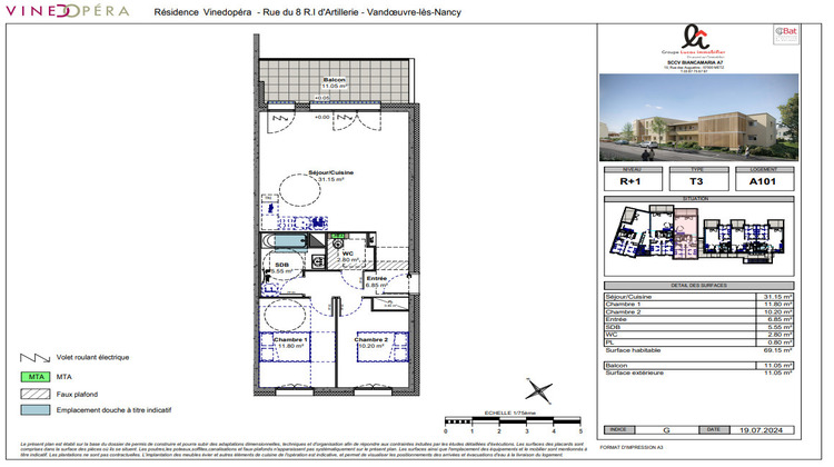 Ma-Cabane - Vente Appartement VANDOEUVRE-LES-NANCY, 69 m²