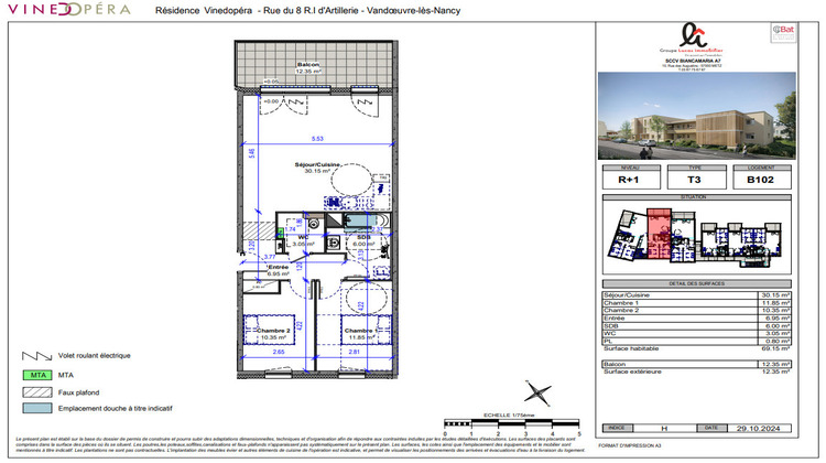 Ma-Cabane - Vente Appartement VANDOEUVRE-LES-NANCY, 45 m²