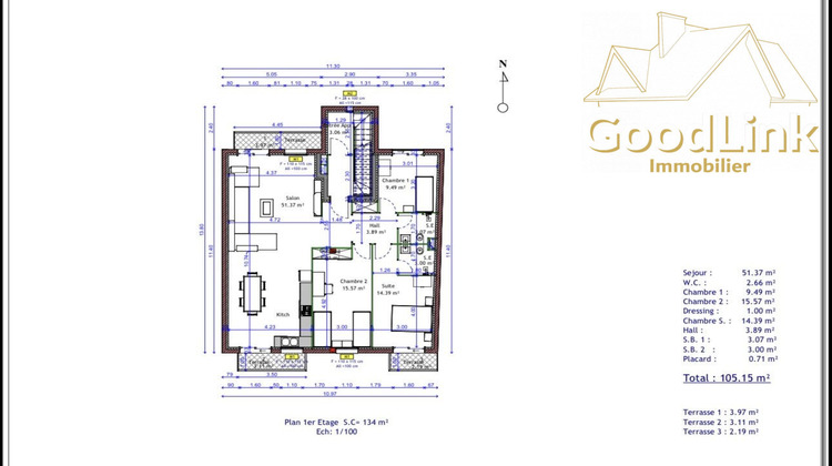 Ma-Cabane - Vente Appartement Varreddes, 105 m²