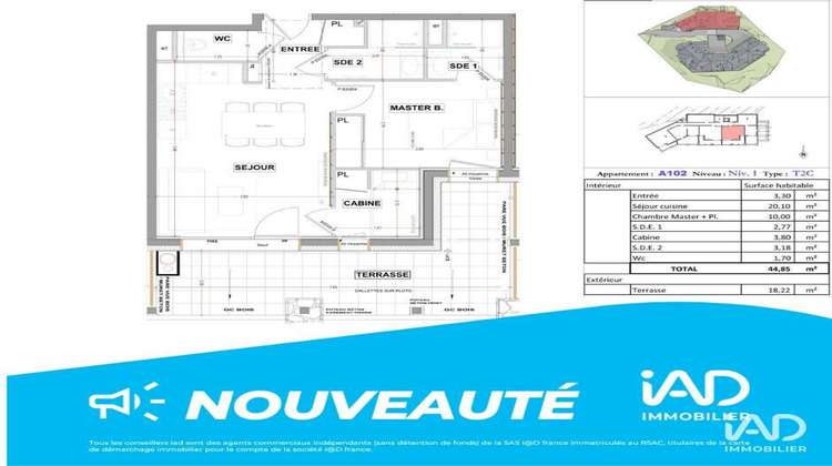 Ma-Cabane - Vente Appartement Vaujany, 45 m²