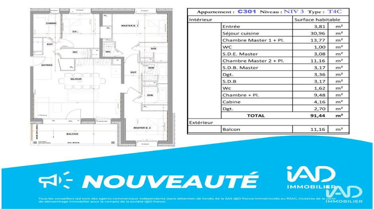 Ma-Cabane - Vente Appartement Vaujany, 91 m²