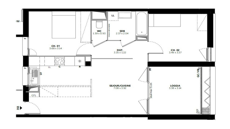 Ma-Cabane - Vente Appartement VAULX-EN-VELIN, 61 m²