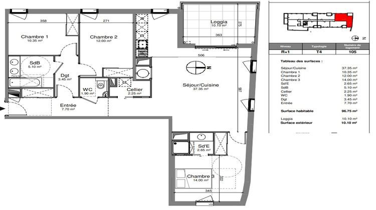Ma-Cabane - Vente Appartement Vendargues, 97 m²