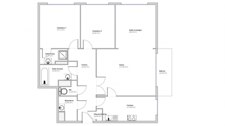 Ma-Cabane - Vente Appartement Verneuil-sur-Seine, 82 m²