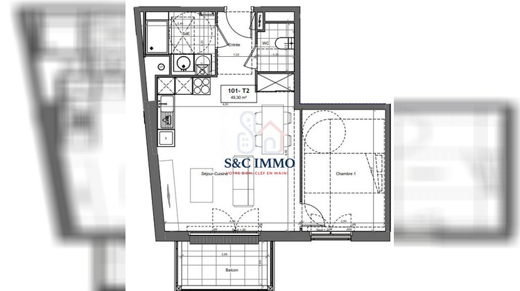 Ma-Cabane - Vente Appartement Vernouillet, 49 m²