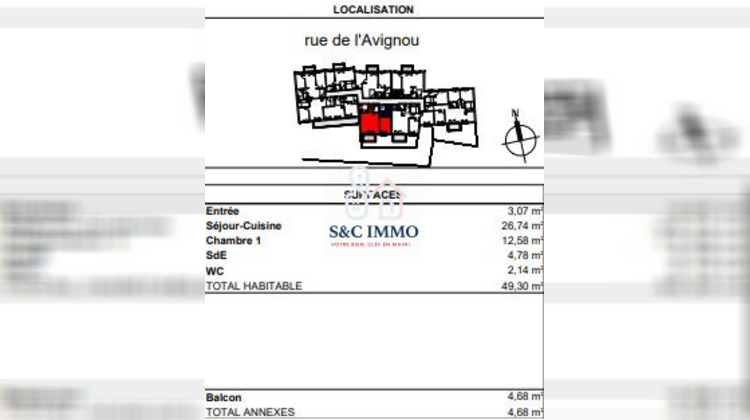 Ma-Cabane - Vente Appartement Vernouillet, 49 m²