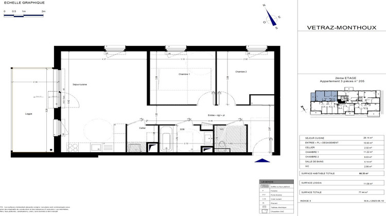 Ma-Cabane - Vente Appartement VETRAZ-MONTHOUX, 42 m²