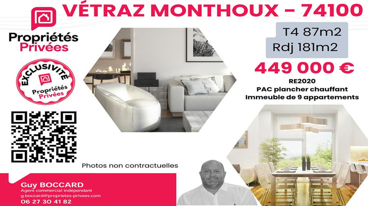 Ma-Cabane - Vente Appartement VETRAZ MONTHOUX, 87 m²