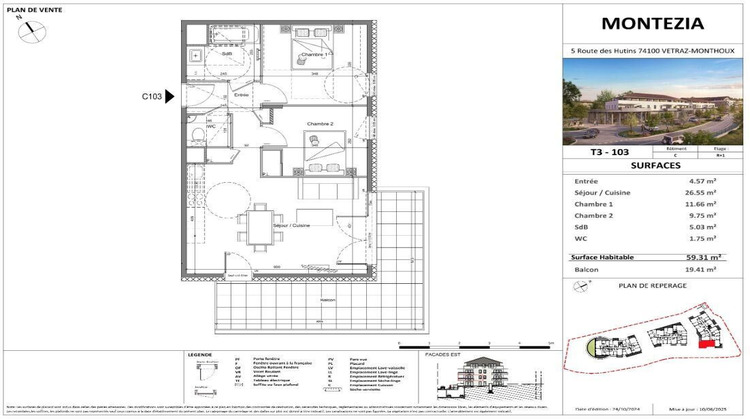Ma-Cabane - Vente Appartement Vétraz-Monthoux, 59 m²