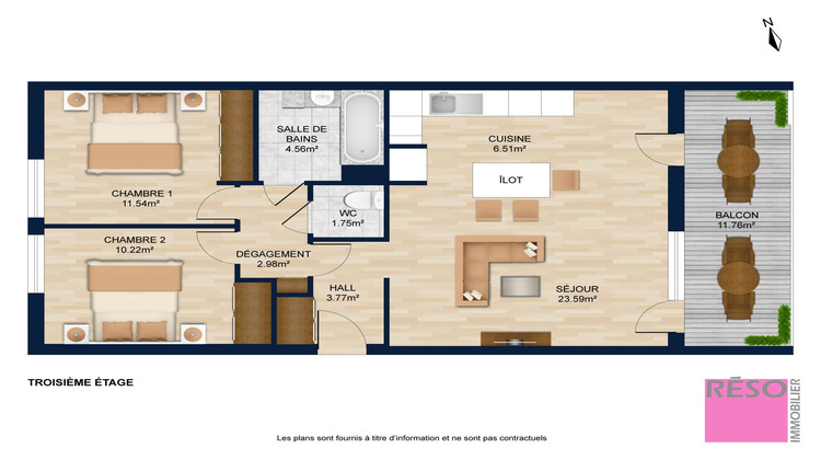 Ma-Cabane - Vente Appartement Vétraz-Monthoux, 64 m²