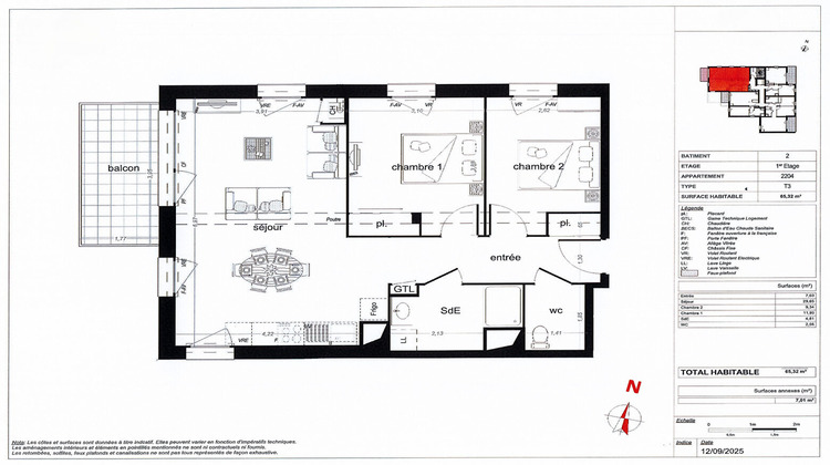 Ma-Cabane - Vente Appartement VEZIN-LE-COQUET, 65 m²