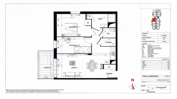 Ma-Cabane - Vente Appartement VEZIN-LE-COQUET, 59 m²