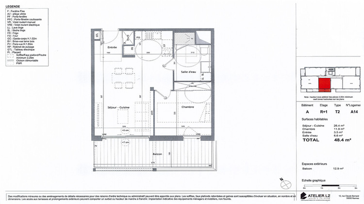 Ma-Cabane - Vente Appartement VEZIN-LE-COQUET, 48 m²
