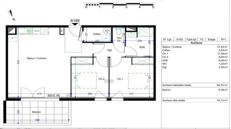 Ma-Cabane - Vente Appartement VIC LA GARDIOLE, 65 m²