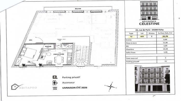 Ma-Cabane - Vente Appartement VICHY, 26 m²