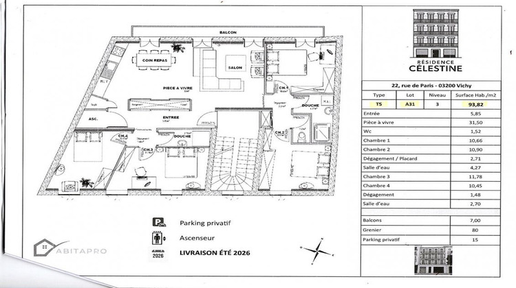 Ma-Cabane - Vente Appartement VICHY, 97 m²