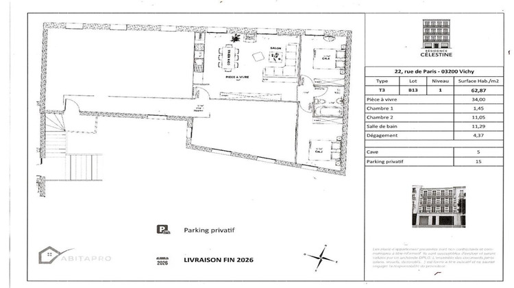 Ma-Cabane - Vente Appartement VICHY, 63 m²