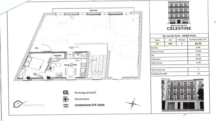 Ma-Cabane - Vente Appartement VICHY, 26 m²