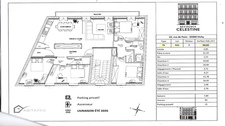 Ma-Cabane - Vente Appartement VICHY, 95 m²