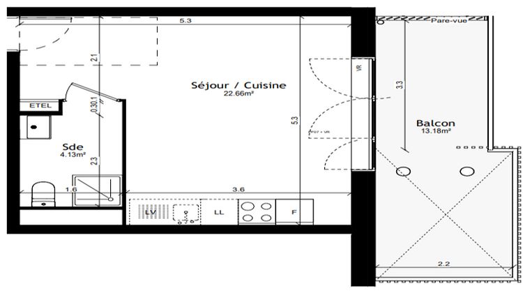 Ma-Cabane - Vente Appartement Vigneux-sur-Seine, 27 m²