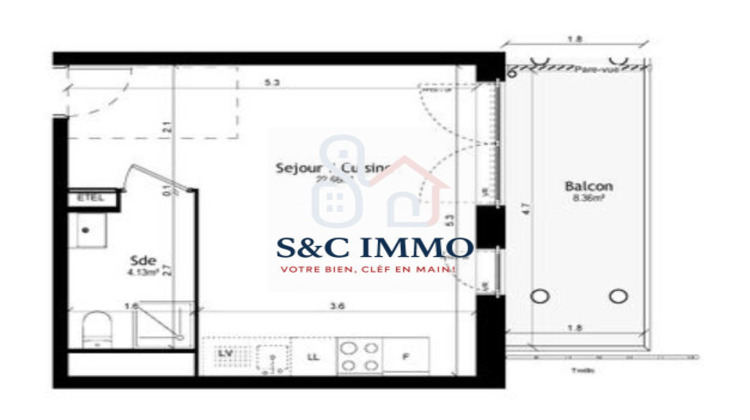 Ma-Cabane - Vente Appartement Vigneux-sur-Seine, 26 m²