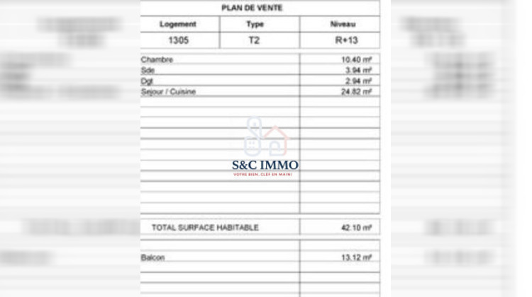 Ma-Cabane - Vente Appartement Vigneux-sur-Seine, 42 m²