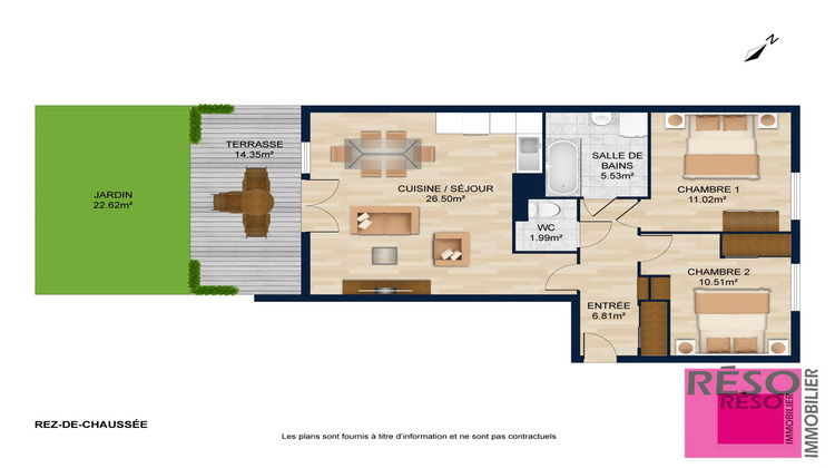 Ma-Cabane - Vente Appartement Ville-la-Grand, 62 m²