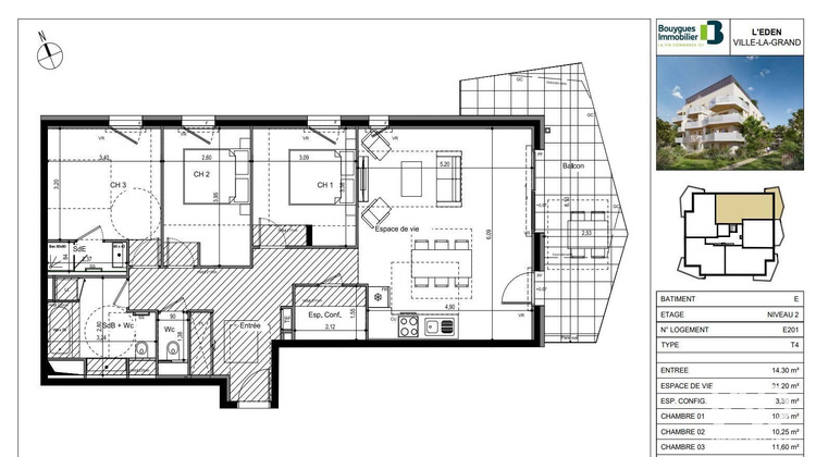 Ma-Cabane - Vente Appartement Ville-la-Grand, 91 m²
