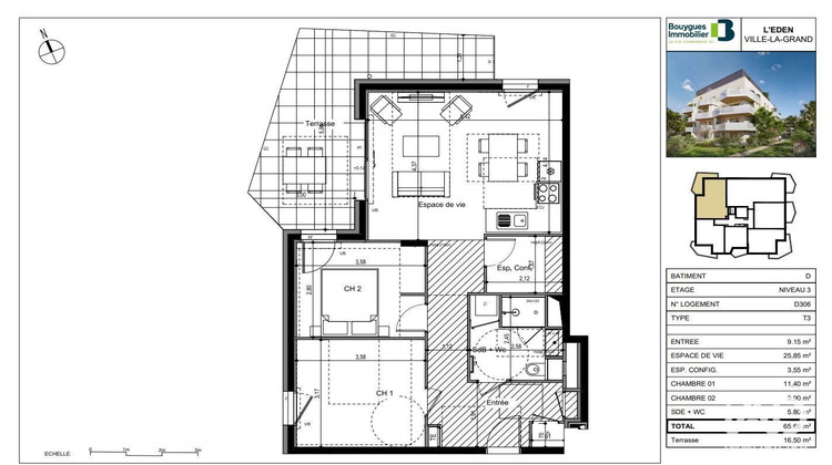 Ma-Cabane - Vente Appartement Ville-la-Grand, 65 m²