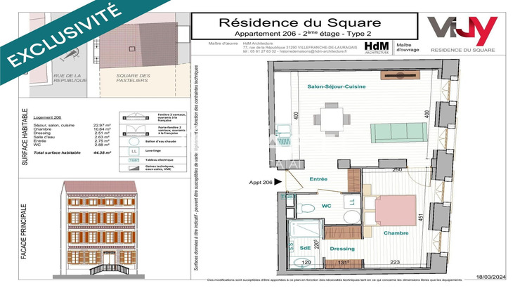 Ma-Cabane - Vente Appartement Villefranche-de-Lauragais, 42 m²