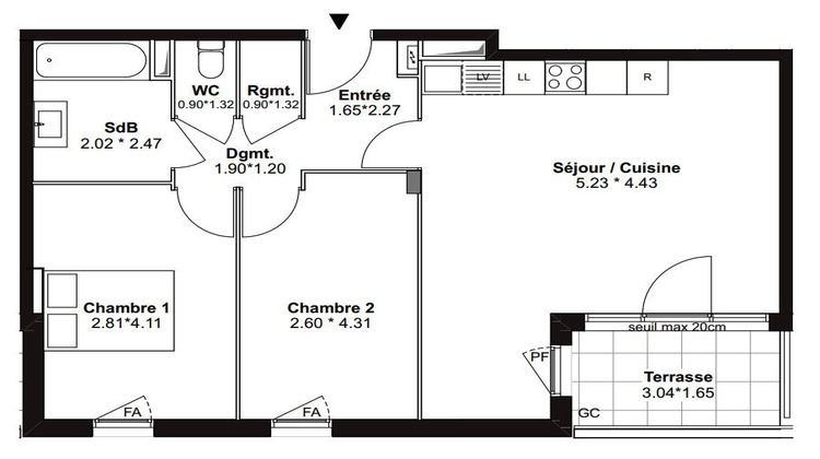 Ma-Cabane - Vente Appartement Villenave-d'Ornon, 62 m²