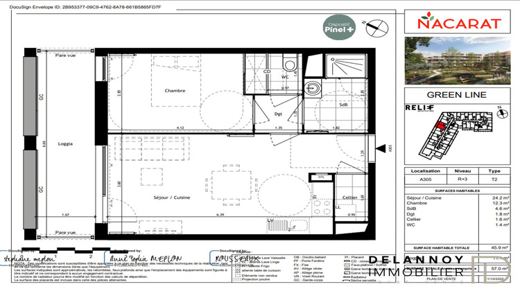 Ma-Cabane - Vente Appartement Villeneuve-d'Ascq, 57 m²