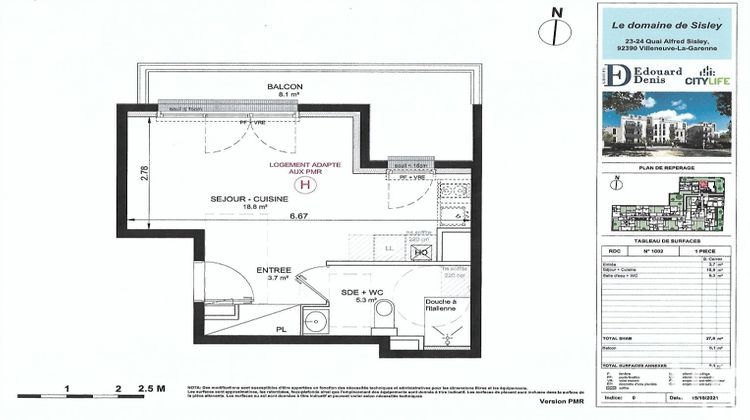 Ma-Cabane - Vente Appartement Villeneuve-la-Garenne, 28 m²